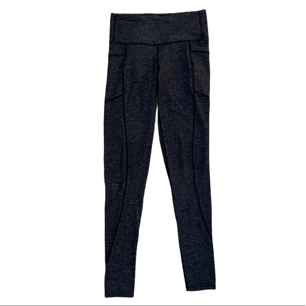 𝅺athleta Dark Gray Leggings w/ 2 Pockets Women XS Comfy! - Picture 3 of 7